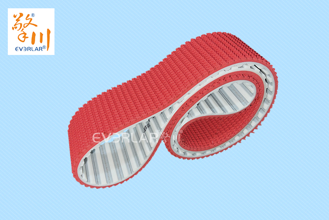 PU同步帶加紅色花紋食品包裝自動化生產(chǎn)線聚氨酯工業(yè)皮帶