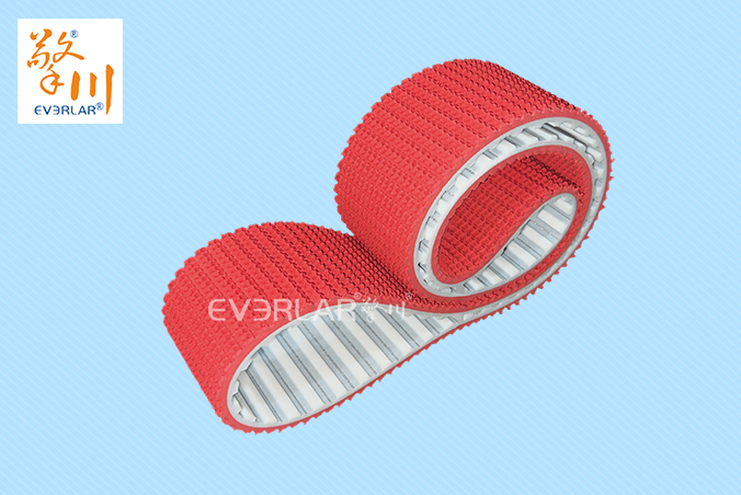 PU同步帶加紅色花紋食品包裝自動化生產(chǎn)線聚氨酯工業(yè)皮帶