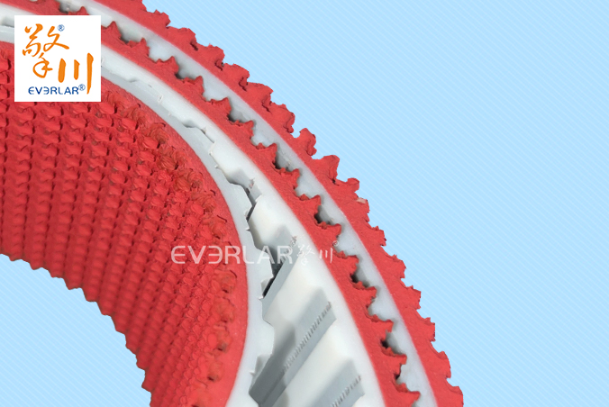 PU同步帶加紅色花紋食品包裝自動化生產(chǎn)線聚氨酯工業(yè)皮帶