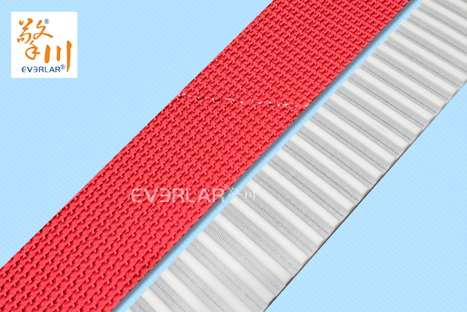 PU同步帶加紅色花紋食品包裝自動化生產(chǎn)線聚氨酯工業(yè)皮帶