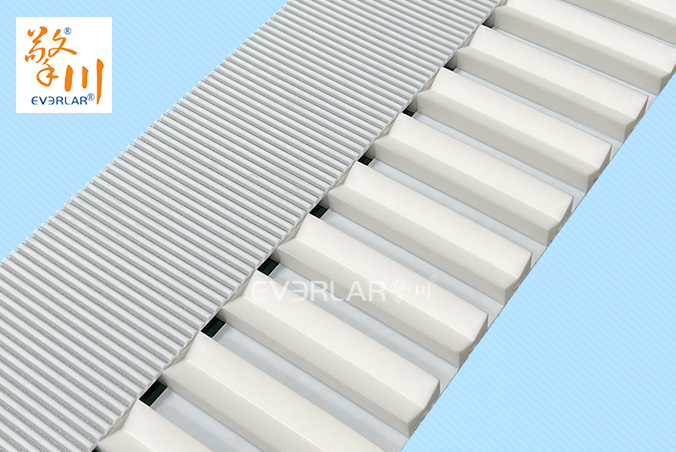 PU同步帶加V型擋塊食品包裝生產(chǎn)線工業(yè)傳動(dòng)帶定制