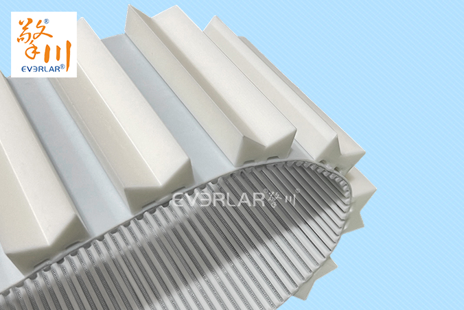 PU同步帶加V型擋塊食品包裝生產(chǎn)線工業(yè)傳動(dòng)帶定制